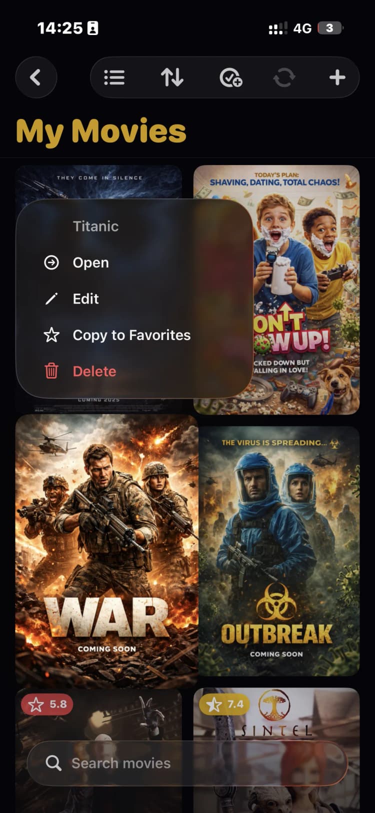 Asset context menu showing Copy to Favorites option