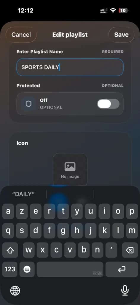 Playlist Edit Protected Off